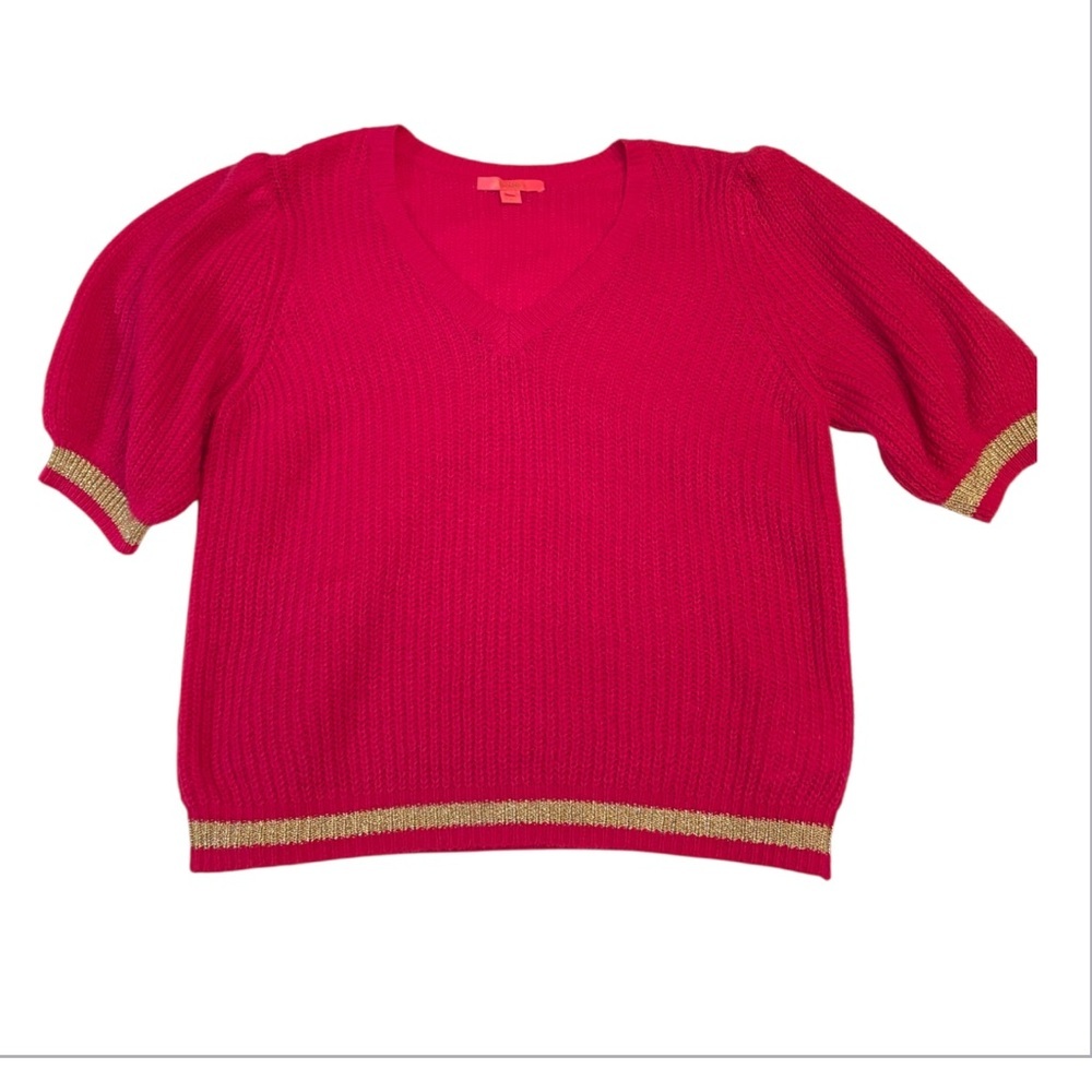 Lilly Pulitzer Skylynn Sweater in Berry Soiree Size  XL - Picture 3 of 8